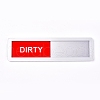 Acrylic Clean Dirty Dishwasher Magnet Sign AJEW-D044-02-2