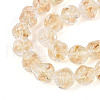 Handmade Gold Foil Glass Beads Strands FOIL-N029-04A-3