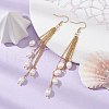Mother's Day Jewellery Natural Pearl Beads Dangle Earrings EJEW-JE05413-01-3