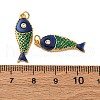 304 Stainless Steel Enamel Pendants STAS-H475-07G-3
