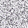 Biyun 500Pcs 5 Style White Acrylic Beads SACR-BY0001-01-3