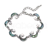 Natural Shell Link Chain Bracelet for Women PW-WG31200-01-1