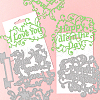 2Pcs 2 Styles Valentine's Day Theme Carbon Steel Cutting Dies Stencils DIY-WH0309-652-3