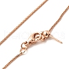 1mm Rack Plating Brass Box Chain Adjustable Slider Necklaces for Women Men MAK-L044-02RG-2