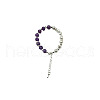 Natural Amethyst Round Beaded Bracelet NC1314-08-1