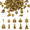 Tibetan Style Alloy Tube Bails TIBE-TA0001-17-7