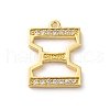 Rack Plating Brass Micro Pave Cubic Zirconia Pendant KK-H449-76G-15-1