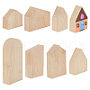 7Pcs 7 Style Unfinished Wood Tray WOOD-WH0034-36A-1