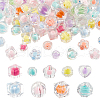   180pcs 9 styles Transparent Acrylic Beads OACR-PH0004-30-1