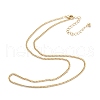 Brass Curb Chain Necklaces X-NJEW-K123-09G-2