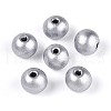 Spray Painted Round Natural Schima Wood Beads WOOD-A018-14mm-02-1