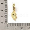 Rack Plating Brass Micro Pave Cubic Zirconia Pendant KK-H456-10G-3