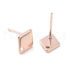 201 Stainless Steel Stud Earring Findings X-STAS-K241-01RG-2