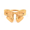 Ion Plating(IP) 304 Stainless Steel Bowknot Finger Rings for Women RJEW-S414-46B-G-1