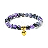 Natural Amethyst Beads Stretch Bracelets for Women BJEW-JB11351-02-2
