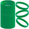CREATCABIN 12Pcs Word Silicone Cord Bracelet Wristband BJEW-CN0001-05A-1