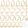 SUNNYCLUE 24Pcs 4 Styles Brass Leverback Earring Findings KK-SC0002-28G-1