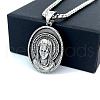 Stainless Steel Virgin Mary Pendant Necklaces for Men RA1635-1