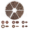   300Pcs 6 Styles Tibetan Style Alloy Spacer Beads TIBEB-PH0004-98-1