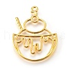 Zinc Alloy Open Back Bezel Pendants PALLOY-WH0036-20G-1