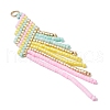 2Pcs Glass Seed Beaded Tassels Pendants PALLOY-MZ00659-4