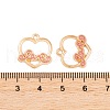 Light Gold Plated Alloy Enamel Pendants FIND-Q100-07KCG-4