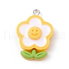 Opaque Resin Pendants RESI-D064-03P-07-1