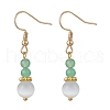 Round Natural Malaysia Jade & Cat Eye Beaded Necklace & Bracelet & Dangle Earring Sets SJEW-JS01334-3