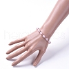 Natural Rose Quartz Gemstone Stretch Bracelets BJEW-JB05024-03-3