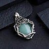 Natural Green Aventurine Pendants PW-WGC9437-02-1