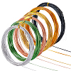 BENECREAT 6 Roll 6 Colors 10M Flat Aluminum Wire FIND-BC0013-42B-1