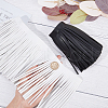 Gorgecraft 2M 2 Colors Faux Leather Fringe Trimmings DIY-GF0006-33-3