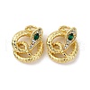 Brass Micro Pave Cubic Zirconia Pendants KK-P308-21G-1