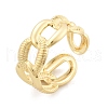 Brass Chain Shape Cuff Rings for Women RJEW-B119-11G-3