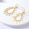 Elegant European Style Floral Tassel Brass Hoop Earrings SZ9502-3