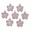 Rack Plating Alloy Epoxy Resin Pendants PALLOY-T083-02D-1