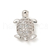Rack Plating Brass Micro Pave Clear Cubic Zirconia Beads KK-P277-30P-1