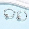 Brass Twist Hoop Earrings for Women EJEW-L297-01A-P-2
