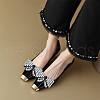WADORN 2Pcs Acrylic Rhinestone & Polyester & Iron Shoe Decorations DIY-WR0004-11-6