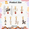 Dog & Cat Theme Locking Stitch Markers HJEW-AB00544-2