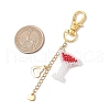 Wine Glass Seed Beaded Pendant Decorations HJEW-MZ00181-3