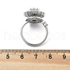 Flat Round Rotatable Open Cuff Rings for Women RJEW-S402-08P-4