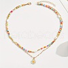 Bohemian Style Daisy Alloy Enamel Pendant Necklaces FS-WG10B31-01-3