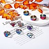 9Pcs 9 Style Rainbow Color 304 Stainless Steel Heart & Star & Word Love Cuff Rings RJEW-SZ0001-20-2