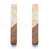 Opaque Resin & Walnut Wood Big Pendants RESI-N025-034-E02-2