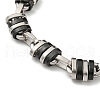 Two Tone 304 Stainless Steel Oval Link Chain Bracelet BJEW-B078-22BP-2