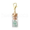 21Pcs 7 Styles Chakra Natural & Synthetic Gemstone Chips inside Glass Wishing Bottle Pendant Decoration HJEW-JM03307-5