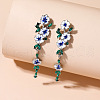 Elegant Nature-Inspired Long Alloy Stud Earrings HY8690-2