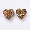 Electroplate Natural Druzy Agate Beads G-E400-03-B04-3