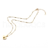 304 Stainless Steel Heart with Dog Paw Print Pendant Necklaces NJEW-JN03351-05-2